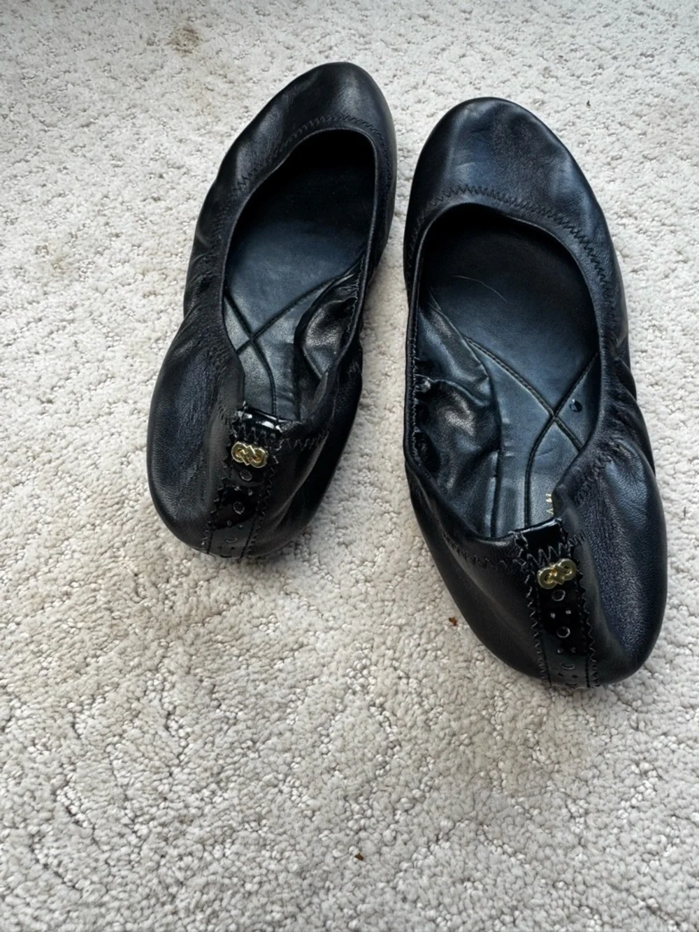 Cole Haan Black Leather Ballet Flats - 5.5 - Picture 2 of 7